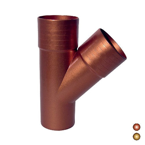 DERIVAZIONE PLUVIALE 45° Misura: Diam. 80 - Rame rosso