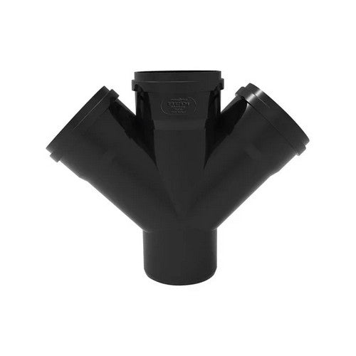DERIVAZIONE TRIPLA PHONO BLACK 45° MF Misura: Diam. 100/50/50
