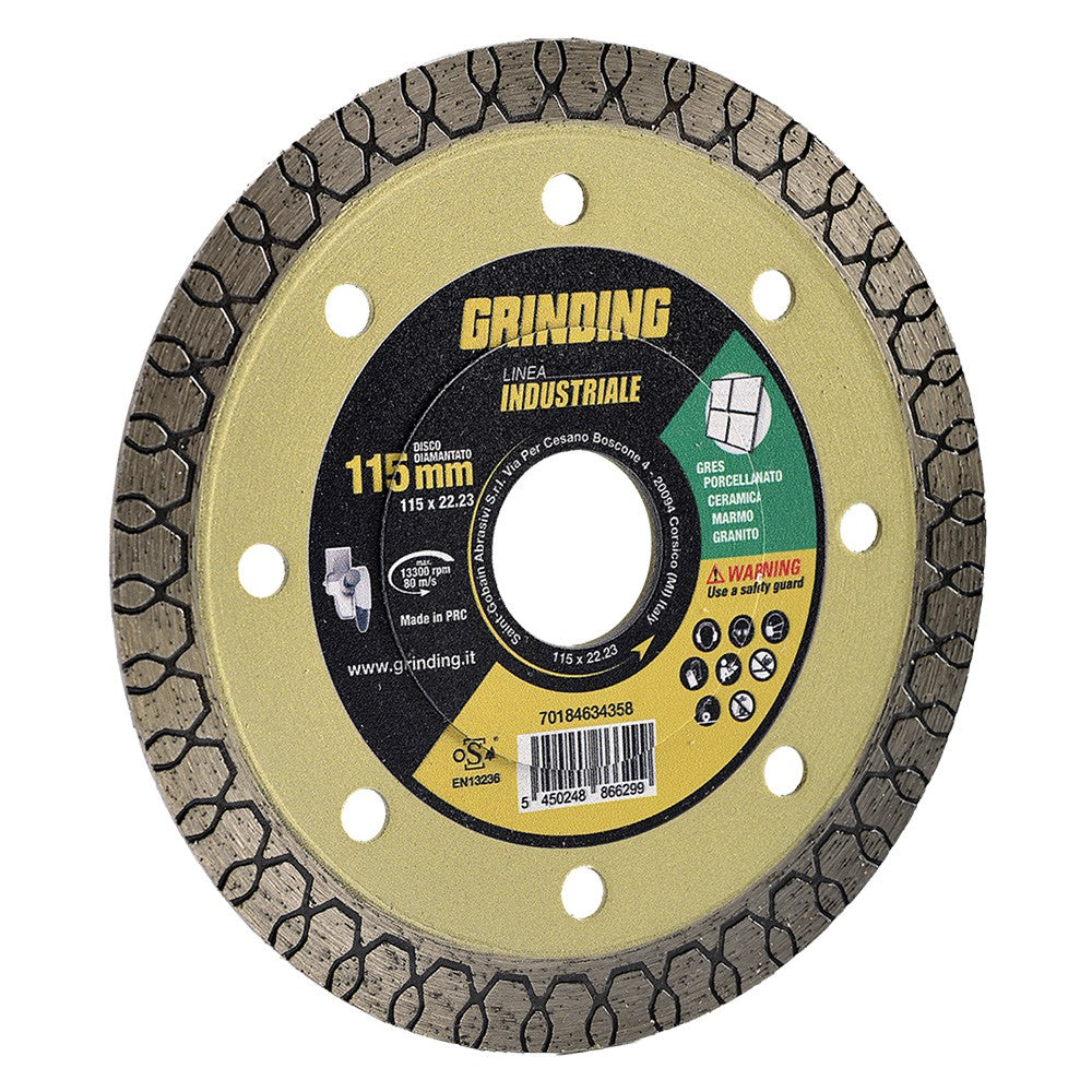 DISCO DIAMANTATO 'LINEA INDUSTRIALE' Ø 115 x 1,2 x F.22,23 - 'thin gres'