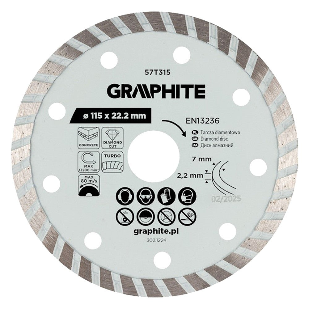 DISCO DIAMANTATO ø 115 mm - foro 22,2 mm