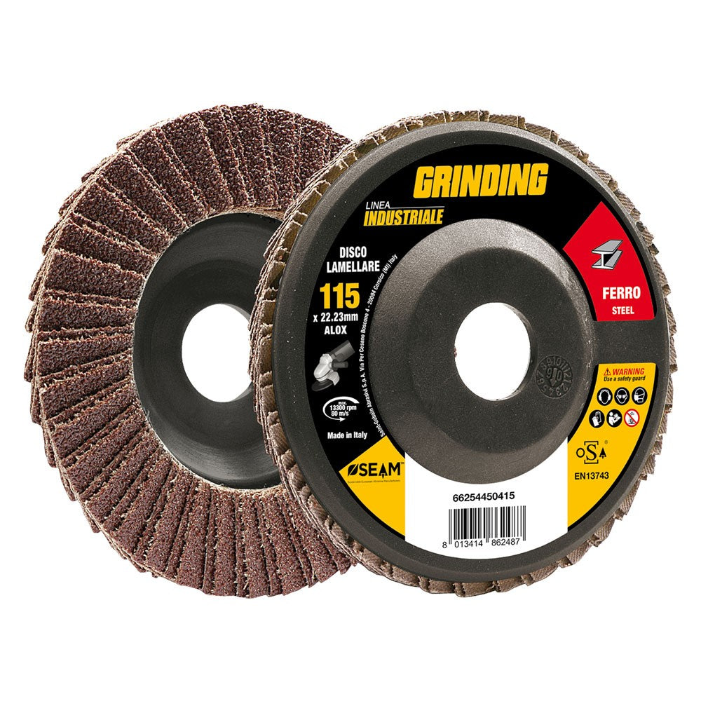 DISCO LAMELLARE PER FERRO 'GRINDING LINEA INDUSTRIALE' ø 115 gr. 80