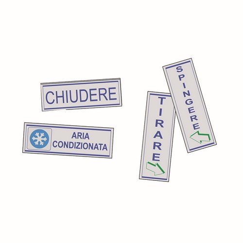 ETICHETTA ADESIVA SEGNALETICA CM 15 x 5 Misura: Aria Condizionata