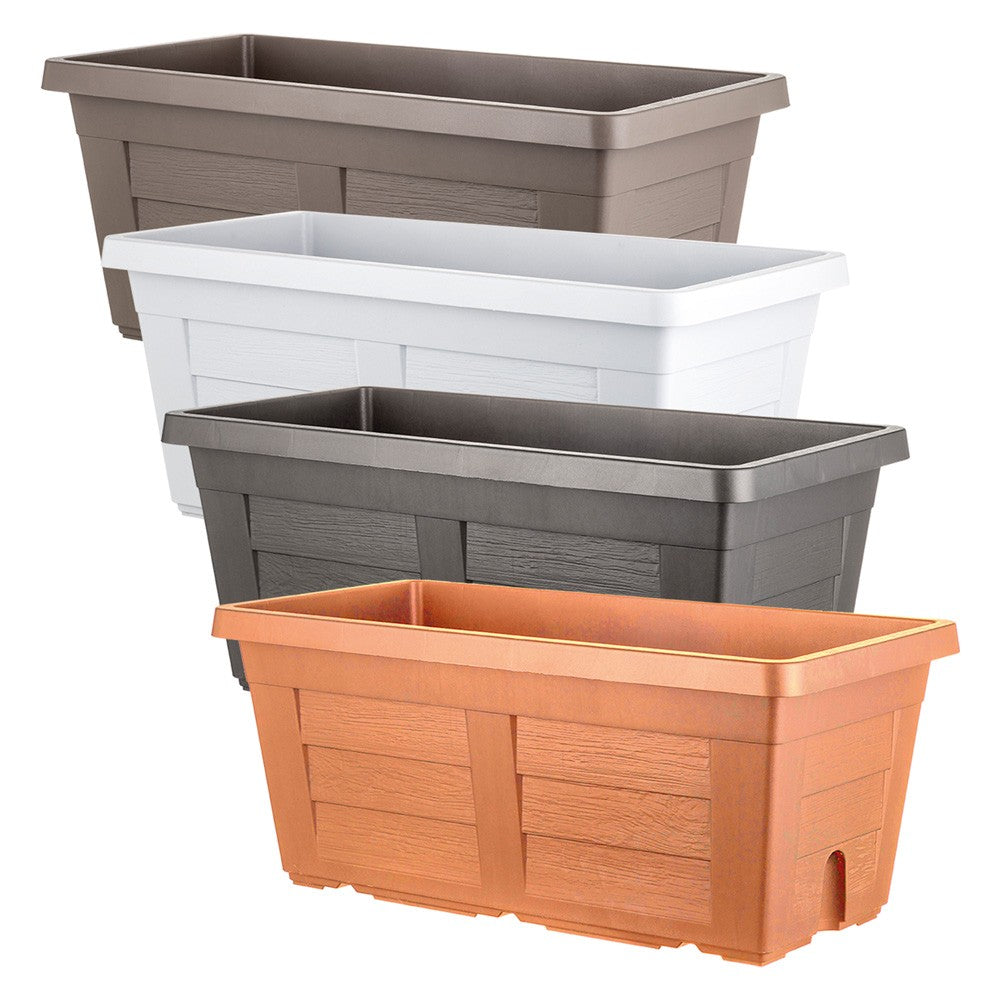 FIORIERA RETTANGOLARE cm 60 x 30 x 26 - cappuccino (senza sottovaso)