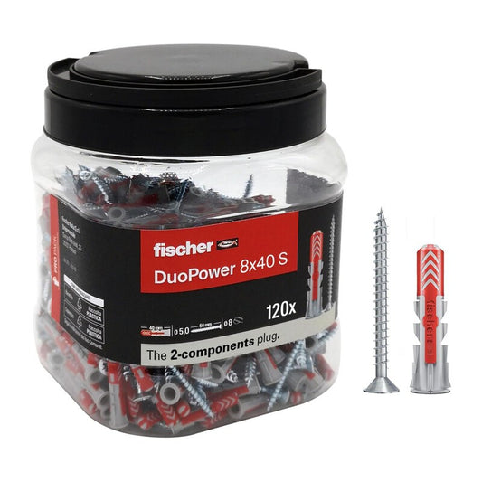 FISCHER TASSELLO DUOPOWER S  8X40 PROPACK 120PZ