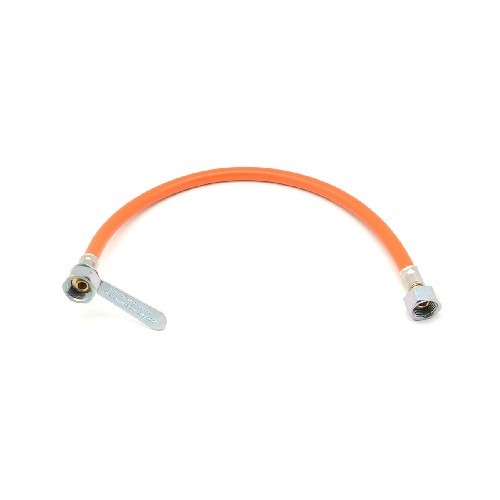 FLESSIBILE GAS FF IN GOMMA CON CHIAVETTA Misura: cm 70