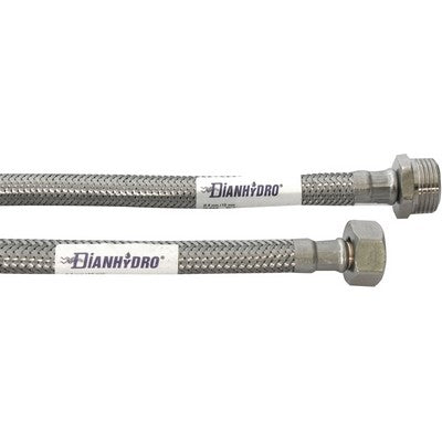 FLESSIBILE INOX MODELLO NORMALE CM. 100 Misura: MF 1/2 x 1/2