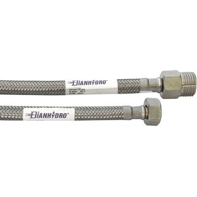 FLESSIBILE INOX MODELLO PROLUNGATO CM. 30 Misura: MF 3/8 x 1/2
