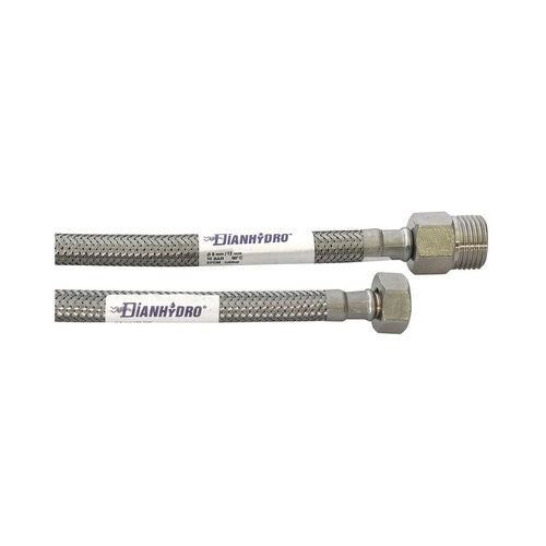 FLESSIBILE INOX MODELLO PROLUNGATO CM. 80 Misura: MF 1/2 x 1/2