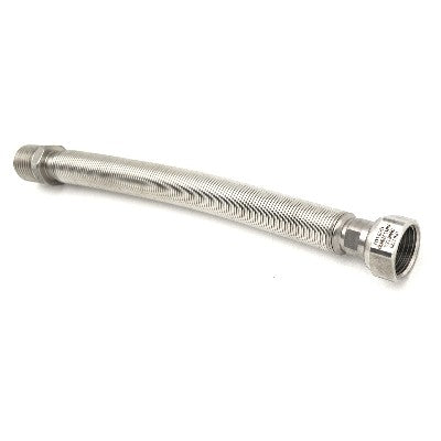 FLESSIBILE INOX RACCORDO IN OTTONE L. 220 / 420 MM (per Acqua) Misura: 1"