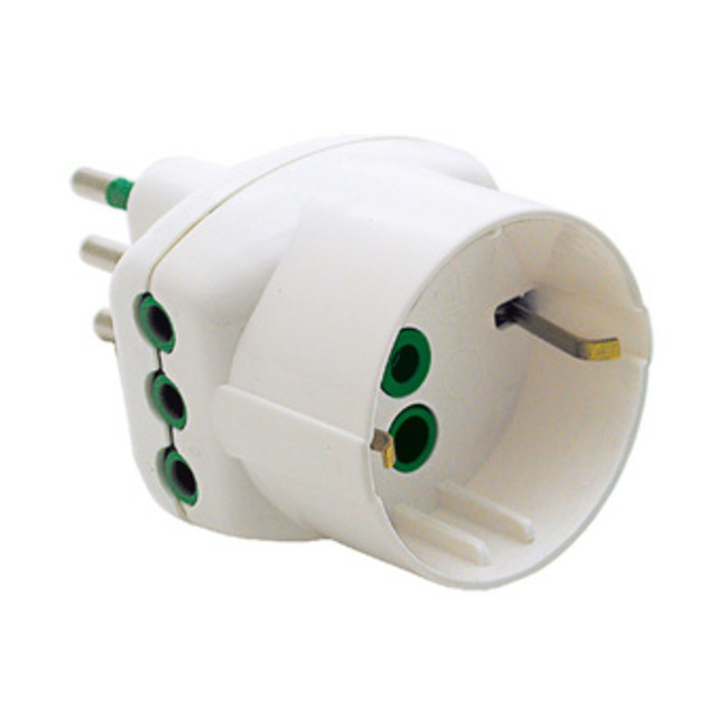 FME 82.210 ADATTATORE 10A 2P+T A 2 PRESE + SCHUKO