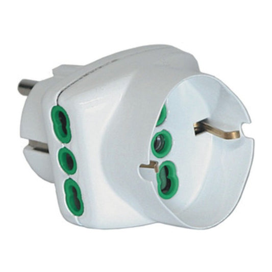FME 82.230 ADATTATORE SCHUKO 2P+T BIPASSO+SCHUKO