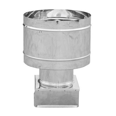 FUMAIOLO 4 VENTI BASE QUADRA ACCIAIO INOX Misura: mm 420x420