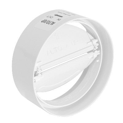 GIUNTO PER TUBI TONDI IN ABS CON VALVOLA A FARF. Misura: Diam. 125 mm