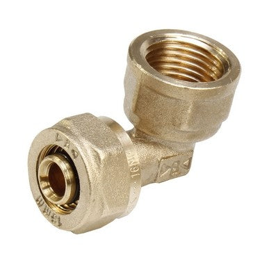 GOMITO 90° F/FILETTO F A COMPRESSIONE PER MULTISTRATO Misura: Diam. 1" x 32