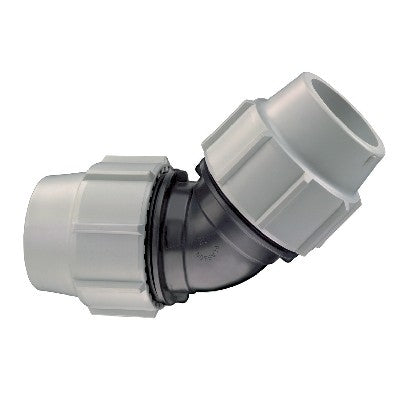 GOMITO A 45° PLASSON PER TUBO POLIETILENE Misura: Diam. 32