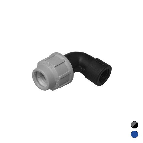 GOMITO A 90° C/DERIVAZIONE FEMMINA IKARO RACCORDO PER POLIETILENE Misura: 1/2 x 20 -F-BRICO