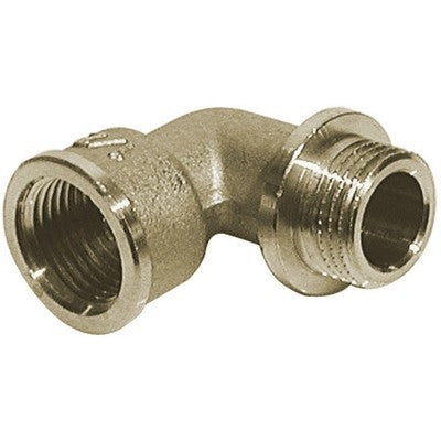 GOMITO A 90° MF CON BATTUTA IN OTTONE GIALLO Misura: Diam. 1/2
