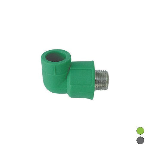 GOMITO FILETTATO MASCHIO IN POLIPROPILENE Misura: 3/4 x Diam. 25