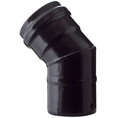 GOMITO PELLET 45° NERO OPACO SAVE