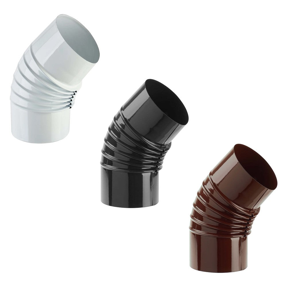 GOMITO SMALTATO PER STUFE ø 12 - 45° colore bianco