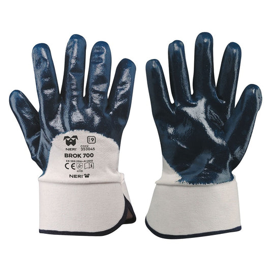 GUANTI NBR MANICHETTA TELA 'BROK 700' Tg. 9