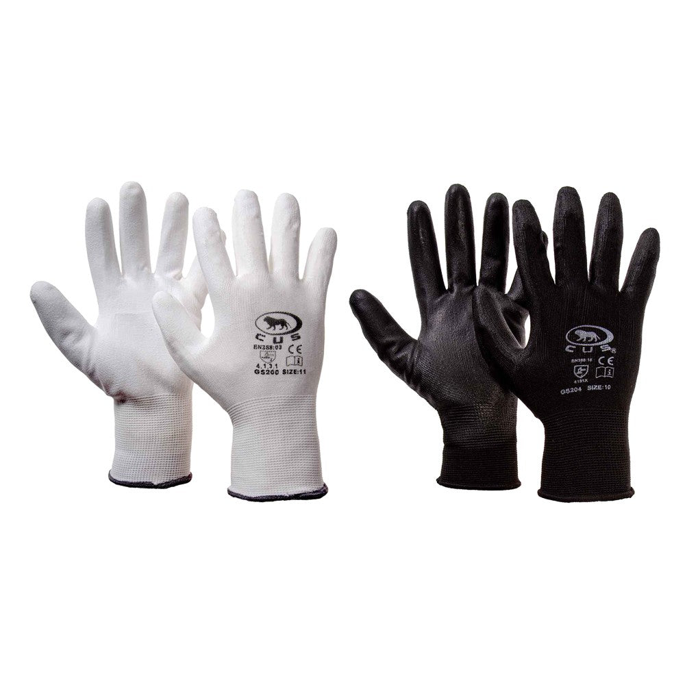 GUANTI POLIESTERE / POLIURETANO Tg. 8 (M) - palmo nero