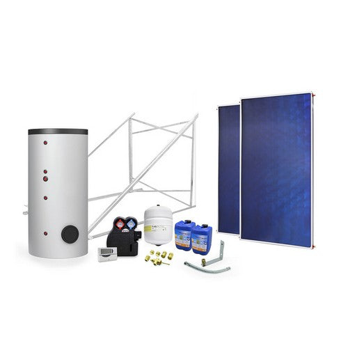 IMPIANTO SOLARE CIRCUITO FORZATO 200 LT Misura: 2 scamb. - 2 collettori
