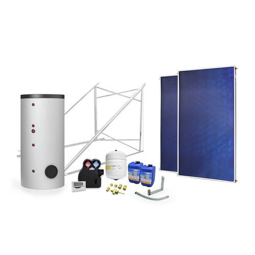 IMPIANTO SOLARE CIRCUITO FORZATO 300 LT Misura: 2 scamb. - 2 collettori