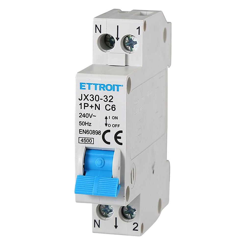 INTERRUTTORE MAGNETOTERMICO 1P+N - 6A