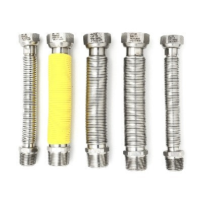 KIT 5 PZ FLESSIBILI INOX ESTENSIBILI PER CALDAIE A GAS Misura: mm. 150/300