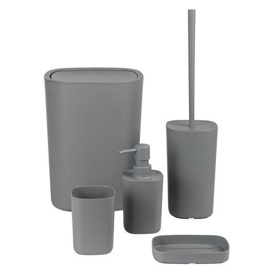 KIT ACCESSORI DA BAGNO 'PODDY' col. grigio