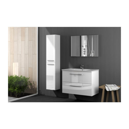 KIT COLONNA BAGNO ARUBA 2 ANTE SOSP. BIANCO