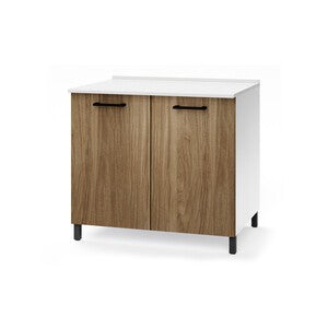 KIT CUCINA BASE 2 ANTE 80X50XH85 CM NOCE