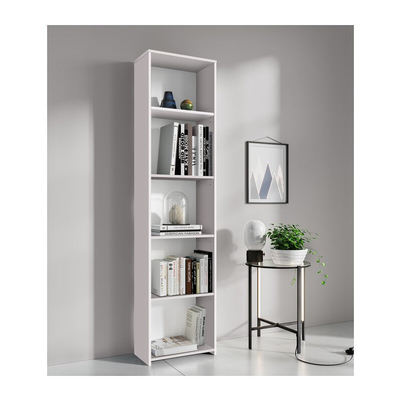 KIT LIBRERIA 4 RIPIANI 45X25XH183 CM BIANCO