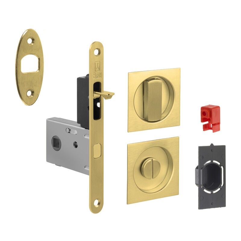 KIT MANIGLIE QUADRO PORTA SCORR EASY G500T OTTONATO LUCIDO