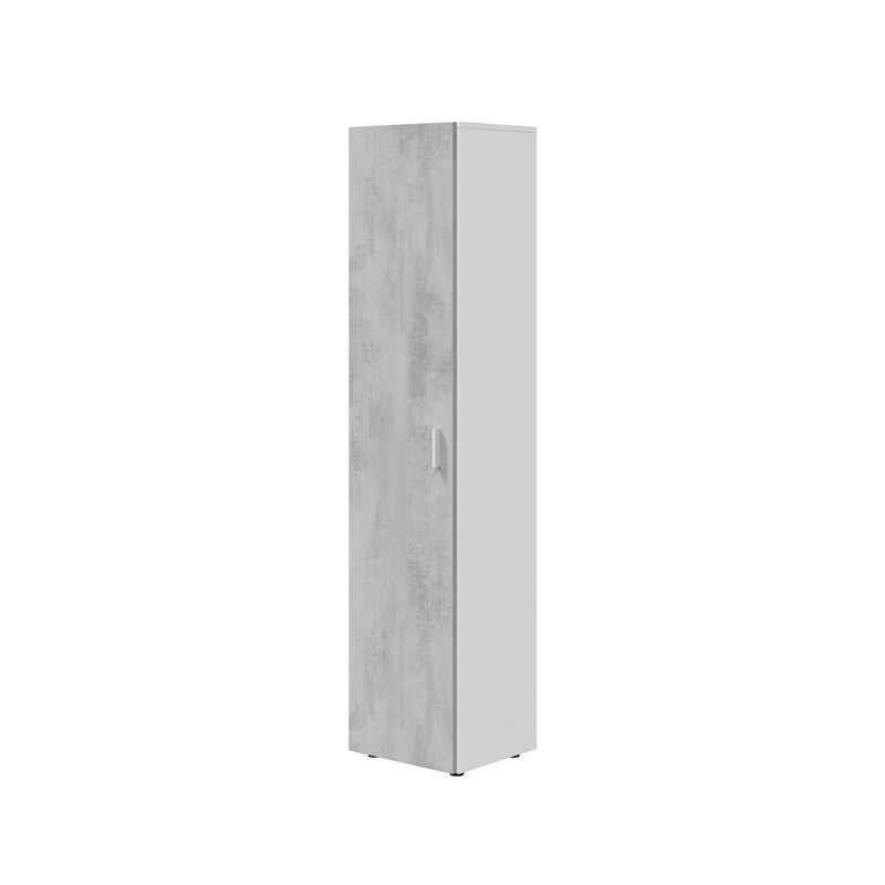 KIT MOBILE MULTIUSO 41X37XH182 CM BIANCO CEMENTO