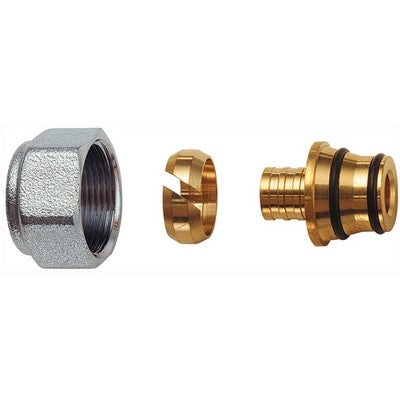 KIT PER TUBO MULTISTRATO 24x19 CALOTTA CROMATO Misura: Diam. 12 x 2