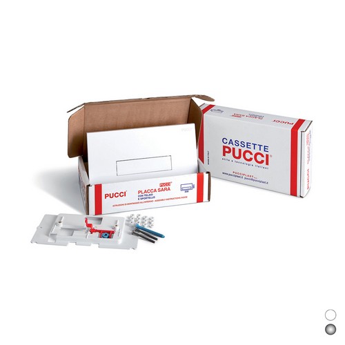 KIT PLACCA SARA SP. 12 MM PER CASSETTE PUCCI DAL 1992 AL 2010 Misura: Cromo