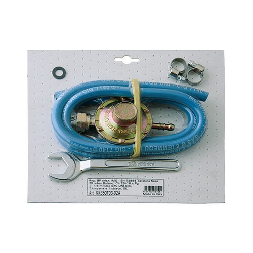 KIT REGOLATORE GAS TF CH 25 CHIAVE E TUBO