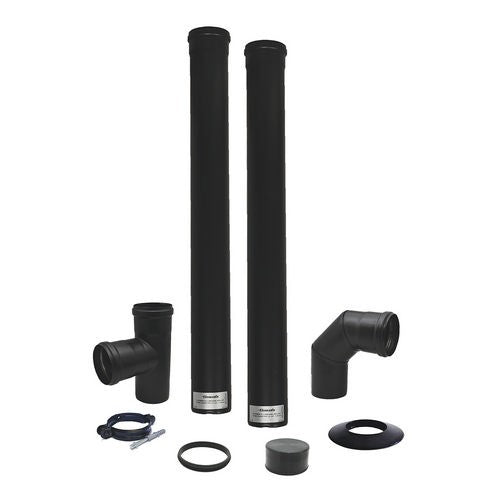KIT SCARICO FUMI PELLET DA 80 1,2 MM L2000 Misura: Diam. 80 - L. 2000 mm
