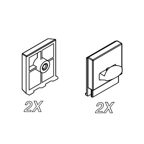 KIT SGANCIO ANTA PER BOX DOCCIA HEXA Misura: Nero