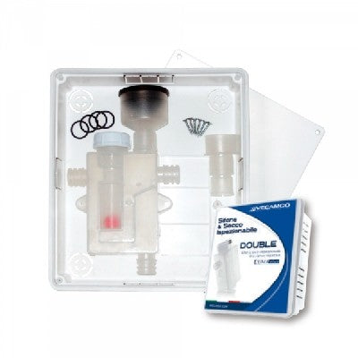 KIT SIFONE A SECCO DOUBLE Misura: mm 204 x 239 x 57