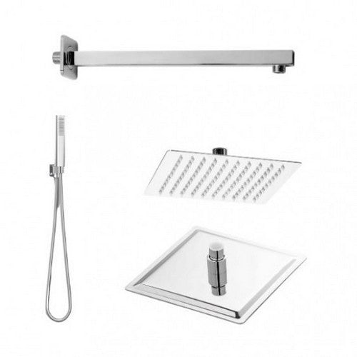 KIT SOFFIONE DOCCIA RESTYLING SMART- QUADRATO Misura: Cromo Lucido
