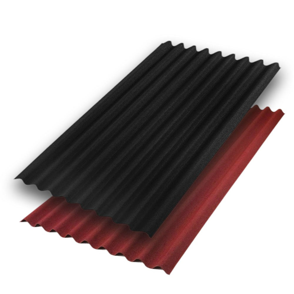 LASTRA BITUMATA MONOSTRATO COLORATA 'BASE' colore rosso - cm. 85,5 x 200