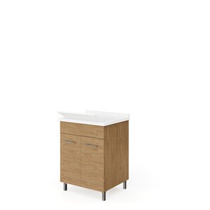 LAVATOIO LEGNO 2A 60X50 ROVERE NATURALE