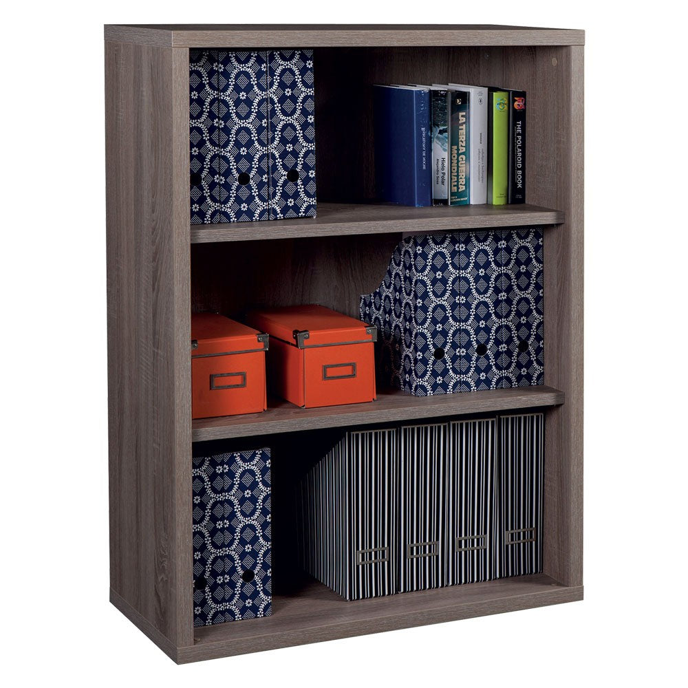 LIBRERIA 3 RIPIANI LINEA 'DISEGNO' 3 rip.-cm.35 x 81 x h.111,9 rovere tartufo