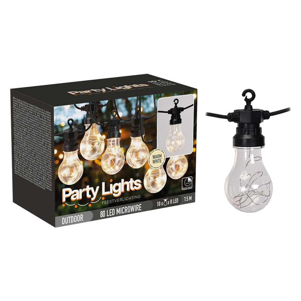 LUMINARIA 'PARTY' cavo mt.7,5 - 10 portalampade E27