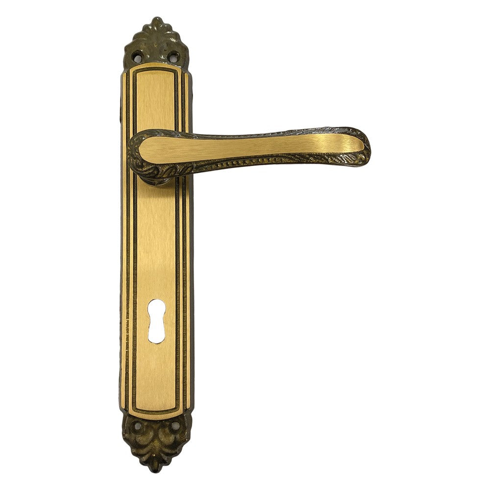 MANIGLIA 'GIGLIO' CON PLACCA Q 8 x 90