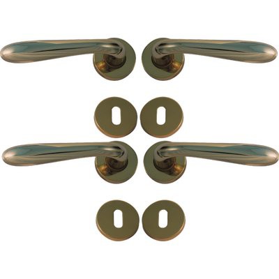 MANIGLIA GOCCIA OTTONE ROSETTA FORO PATENT