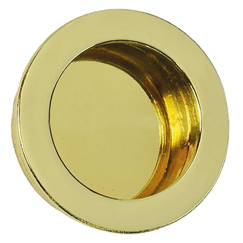 MANIGLIA TONDA PER PORTE SCORREVOLI Ø 40 mm - oro lucido